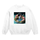 AQUAMETAVERSEの花を飾るインテリア　なでしこ1478 Crew Neck Sweatshirt