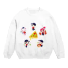 ピザカリ長府店グッズのアシスタントちびキャラ第1弾その1 Crew Neck Sweatshirt