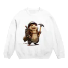 AQUAMETAVERSEのもぐらくん探検隊（隊長） BeeBee 1786 Crew Neck Sweatshirt