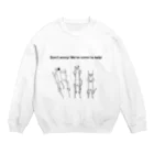 肥溜めショップの助けに来てくれたバランスの悪い猫達 Crew Neck Sweatshirt