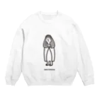 ねっこのAMATERASU_WOMAN_LINE_BK Crew Neck Sweatshirt