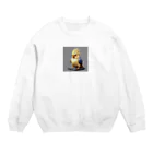 インコグッズの怒ったオカメインコ Crew Neck Sweatshirt