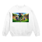 アニマルxスポーツグッズ「アニマル・ヒーローズ」の"アニマルサッカーリーグ：ゴールを目指せ！ Crew Neck Sweatshirt