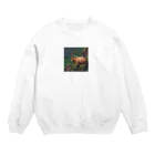 ganeshaの眠っているアイベックスのピクセル化された写真 Crew Neck Sweatshirt