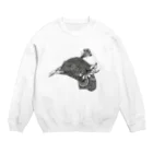 曼荼羅屋のPeacock モノクロームver Crew Neck Sweatshirt