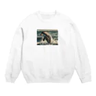 Melia-wizard-cの波に乗る喜びドルフィン Crew Neck Sweatshirt