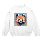 WithRedPandaの水彩風レッサーパンダ Crew Neck Sweatshirt