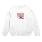 moyasi_777の時計ちゃん Crew Neck Sweatshirt