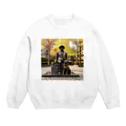 AQUAMETAVERSEの人と犬の銅像　なでしこ1478 Crew Neck Sweatshirt