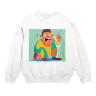 JINPACHIの大胆な男 Crew Neck Sweatshirt