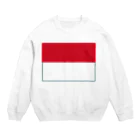 お絵かき屋さんのモナコの国旗 Crew Neck Sweatshirt