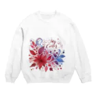 MILIKUのMy Color 赤と紫 Crew Neck Sweatshirt