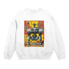 mirinconixのレトロで大きくてジャンクな戦闘用ロボットくん Crew Neck Sweatshirt