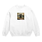 AI妖怪大図鑑のゴミ箱妖怪　ダボさん Crew Neck Sweatshirt