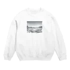 aICreationのモノクロの雪景色 Crew Neck Sweatshirt