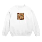 AI妖怪大図鑑のピザ妖怪　ラザピー Crew Neck Sweatshirt