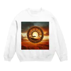 Qten369のサバンナの太陽 Crew Neck Sweatshirt