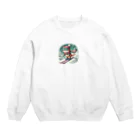 hyuga123のすべってます Crew Neck Sweatshirt