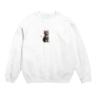 LuuuNのにゃんこ猫 Crew Neck Sweatshirt