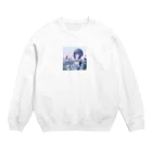 730naoのサイバーパンクガール Crew Neck Sweatshirt