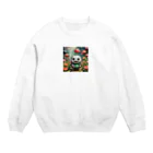 AI妖怪大図鑑のチューリップ妖怪　ファミラ Crew Neck Sweatshirt