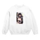 美少女学院の黒髪美少女　美鈴ちゃん　メイド Crew Neck Sweatshirt