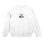 二宮大輔の自転車ロゴ　ガールズ Crew Neck Sweatshirt