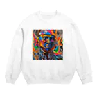 ヲシラリカのカラフル　アート　男性 Crew Neck Sweatshirt