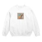 ganeshaのおもちゃの望遠鏡でかわいいカンガルーに会おう Crew Neck Sweatshirt