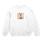 ganeshaのかわいいカンガルーとバースデーケーキ Crew Neck Sweatshirt