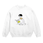 oyumiのピザ Crew Neck Sweatshirt