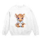 Vasetti_pressのオレンジドラゴン Crew Neck Sweatshirt