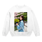 AI美女大好きクラブのAI美女とデート　桜の季節編 Crew Neck Sweatshirt