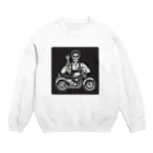 shime_savaの大丈夫　安心してツーリングに行けますよ Crew Neck Sweatshirt