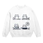 riopara0777のPositive cat　I can do it！（やればできる！） Crew Neck Sweatshirt