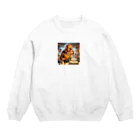 万銭ショップのおじいちゃん誕生日おめでとう Crew Neck Sweatshirt