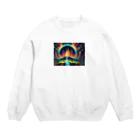 Oshiboriの虹ドット絵 Crew Neck Sweatshirt