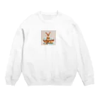 ganeshaのおもちゃのヨットでかわいいカンガルーに出会おう Crew Neck Sweatshirt