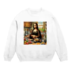 Ryooooooooooooooの料理するモナ・リザ Crew Neck Sweatshirt