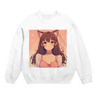 yos-1292583のねこニコばん Crew Neck Sweatshirt