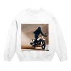 the blue seasonの要素を駆け抜ける轟音: ライダーの冒険 Crew Neck Sweatshirt