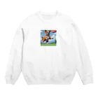 kooukunの遊ぶの大好きワンちゃん Crew Neck Sweatshirt