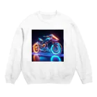 kenny777のバイクホログラム Crew Neck Sweatshirt