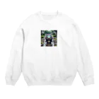 AI妖怪大図鑑の水たまり妖怪　ちゃぷらん Crew Neck Sweatshirt