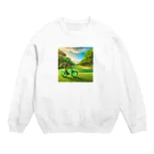 らばーばんどすとあの人型輪ゴム【サイクリング】 Crew Neck Sweatshirt