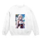 巫女スタぐらむの母性溢れる巫女 Crew Neck Sweatshirt