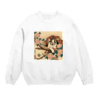 猫LOVE items Noahの猫LOVE items 鯖虎かくれんぼ Crew Neck Sweatshirt