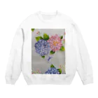 yurisacinの紫陽花 Crew Neck Sweatshirt