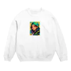 no_mi_Ke08のストリートガールのキャラクター　3 Crew Neck Sweatshirt