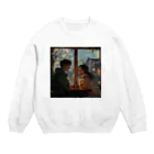 AQUAMETAVERSEの見つ目会う二人の愛しさの瞬間　なでしこ1478 Crew Neck Sweatshirt